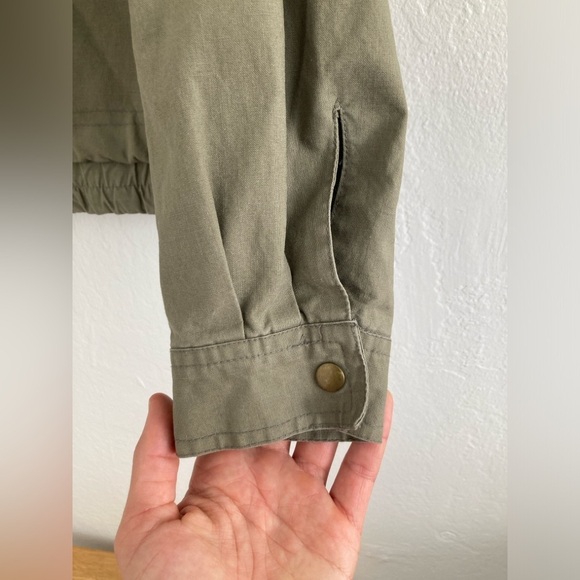 Vintage Army Green Utility Jacket Full Zip by 1134 Trendy Artsy Size Medium - Picture 9 of 13